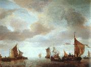 Jan van de Capelle Ships on a Calm Spain oil painting artist